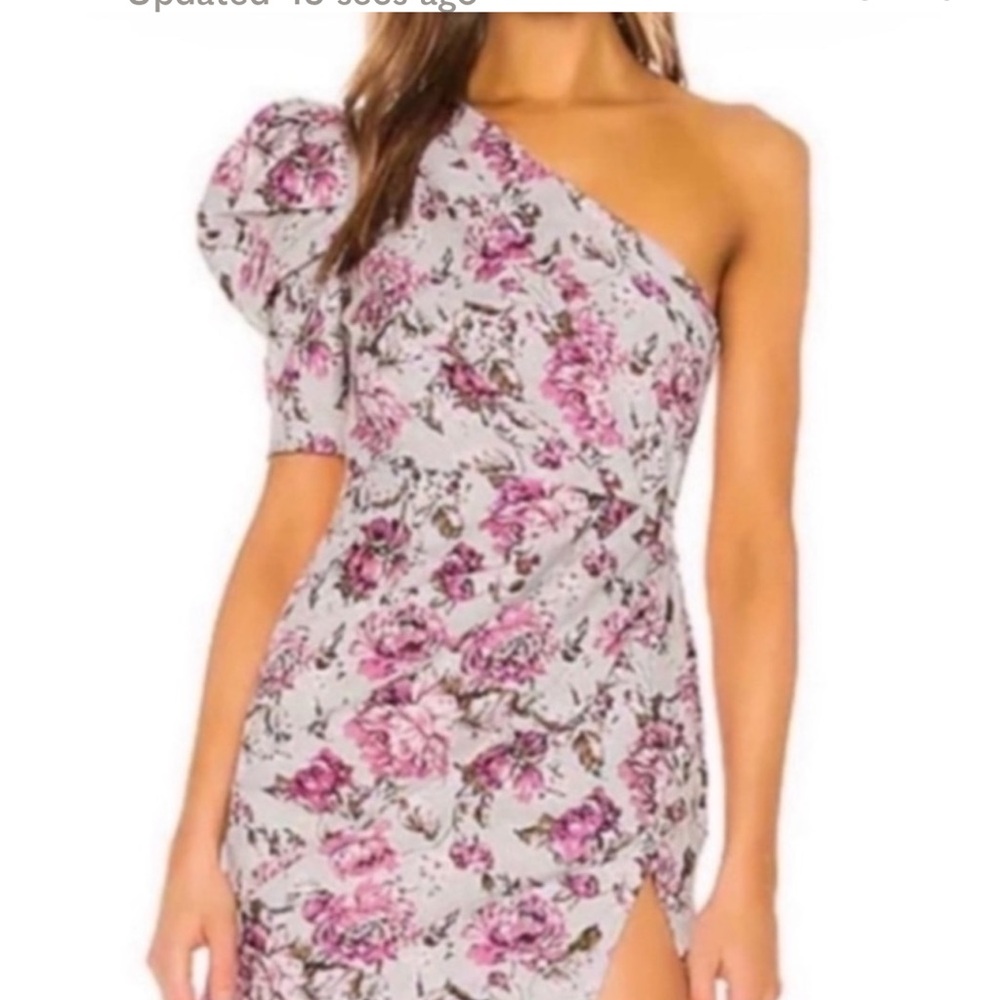 Michael Costello x Revolve
Viktor Mini Dress
Floral One-Shoulder Dress